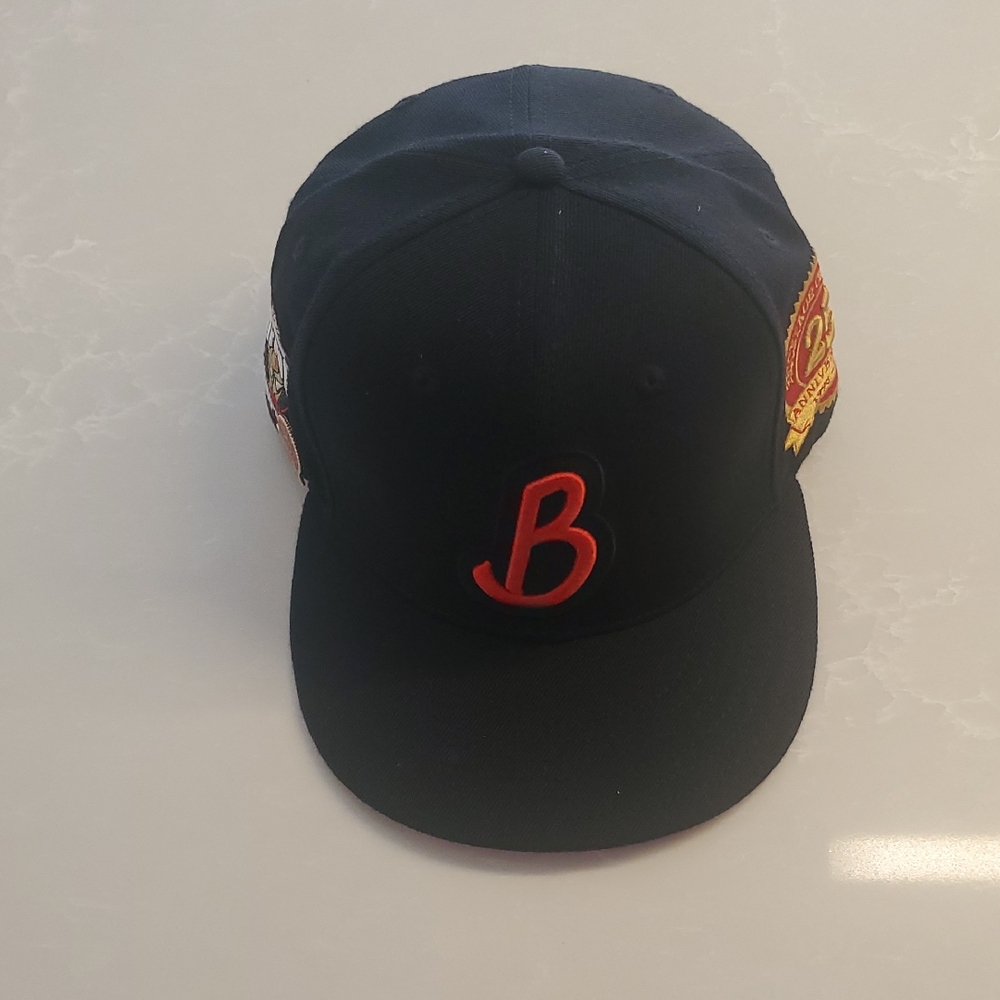 Navy and Red 'B' Emblem Cap